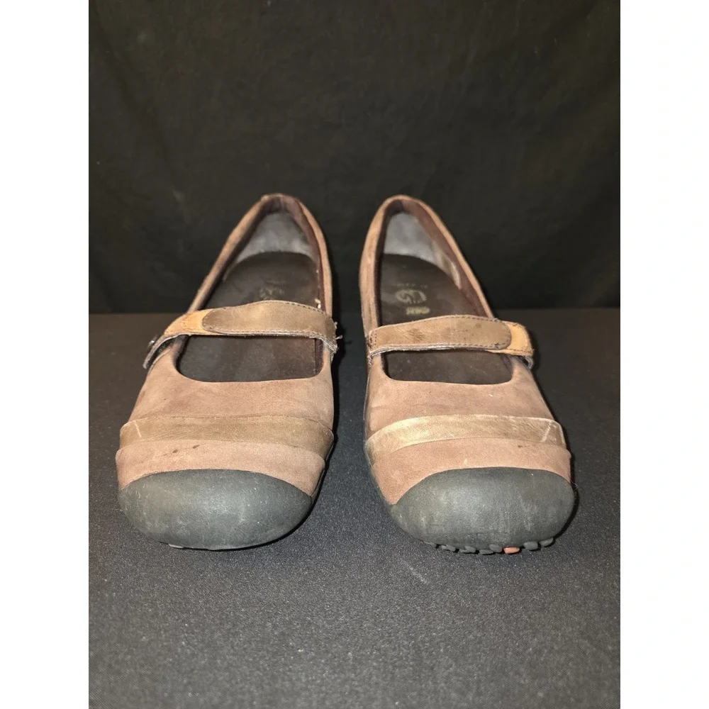Merrell Eden MJ Mary Jane Multi Brown Ortholite Low Wedge‎ Shoes Women's Size 9